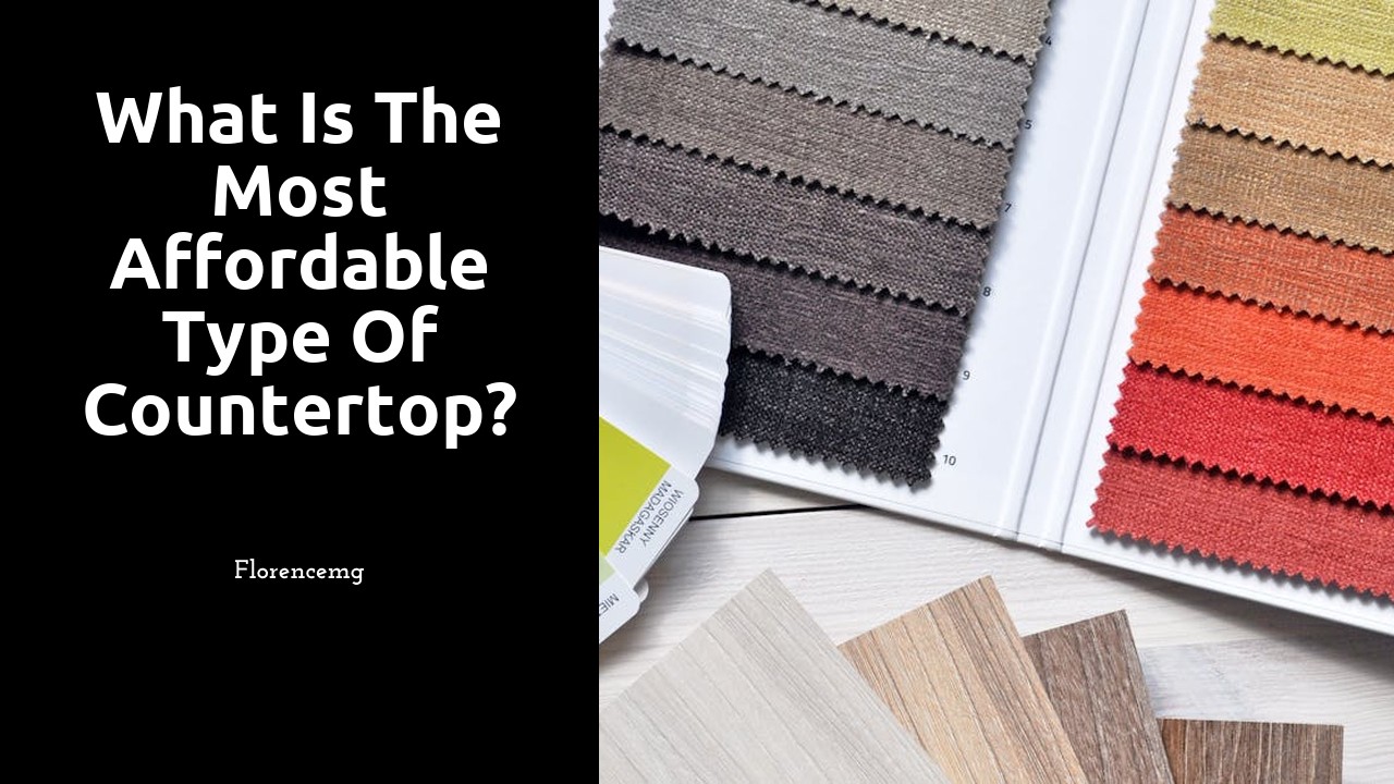 What is the most affordable type of countertop?